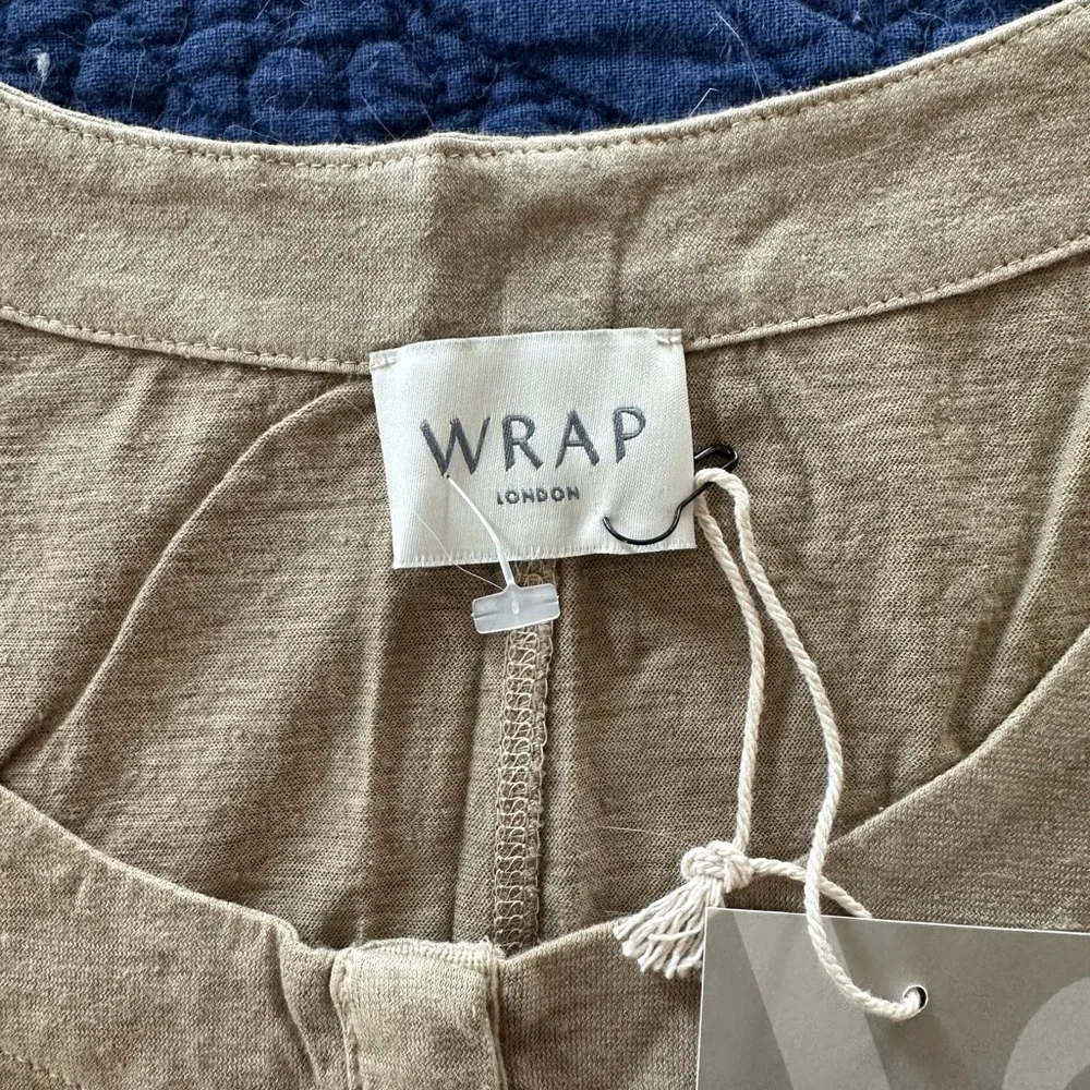 Wrap London Cotton/Hemp blend Henley Tank
Light olive green khaki - Picture 3 of 5